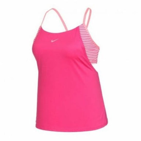 Nike Micro-Stripe Layered Tankini Top, Choose Sz/Color - Picture 4 of 4